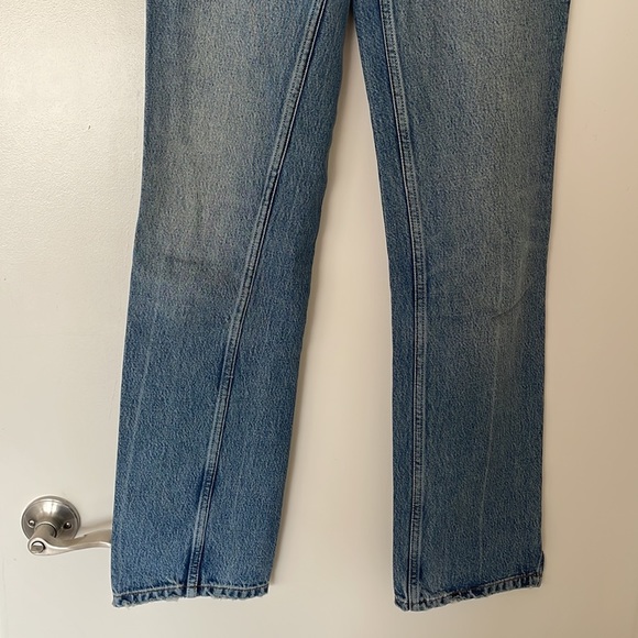 Reformation Cynthia High Rise Straight Long Jeans, Colorado Wash - Picture 11 of 13
